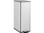 Homcom Cestino Per Rifiuti 20L Cestino A Pedale Cestino Per Cosmetici Cestino Per Rifiuti Con Coperchio E Pedale, Cestino Per Rifiuti Con Contenitore Interno, Per Soggiorno, Ufficio, Acciaio Inox, 21,5 X 37,2 X 57 Cm