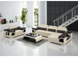 Divano In Pelle Zona Giorno Divano Angolare + Poltrona Set Angolare Design Divano Moderno G8010F