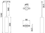 Maytoni Magnet Led Luce A Binario 13W Luce A Sospensione Bianco Caldo