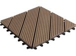 Piastrelle Wpc Piastrelle Per Terrazze Piastrelle Per Balconi Resistenti Alle Intemperie Classic Marrone Scuro 30 X 30 Cm 1 Pezzo