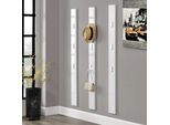 In And Outdoormatch Appendiabiti Da Parete Mya - Lucido - 170X15X25 Cm - Bianco - Design Moderno