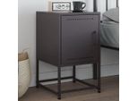 Vidaxl Comodino Nero 36X39X60,5 Cm Acciaio