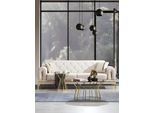 Divano Chesterfield In Acciaio Inox Bianco Soggiorno Tre Posti Mobili