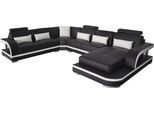 Divano Moderno Set Di Divani Ad Angolo Divano In Pelle Imbottito Zona Giorno Usb