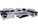 Divano In Pelle Divano Con Seduta Moderna Tappezzeria Design Zona Giorno + Tavolo Divani Ad Angolo