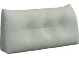 Vidaxl Cuscino Per Lo Schienale Grigio Chiaro 100 X 24 X 50 Cm In Velluto