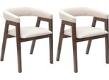 Vidaxl Sedie Da Pranzo 2 Pezzi Marrone Chiaro 54 X 57 X 73 Cm