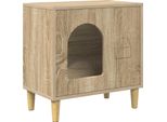 Vidaxl Casetta Per Gatti Sonoma 51 X 30 X 52 Cm Materiale A Base Di Legno
