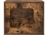 Vidaxl Casetta Per Gatti Rovere Affumicato 51 X 30 X 42 Cm Materiale A Base Di Legno