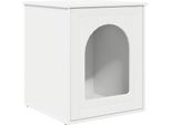 Vidaxl Casetta Per Gatti Bianca 53 X 52 X 60 Cm Materiale A Base Di Legno