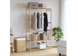 Vidaxl Stendibiancheria Con Ripiani 110X40X175 Cm In Bambù