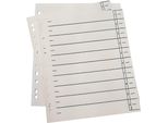 9521108100 Fogli Divisori - A4 Extra Larghi, Cartoncino 190 G/M², Bordo Perforato Rinforzato, Camoscio, 100 Pezzi