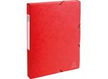 Scatola D'archivio Exabox Dorso 25 Mm Con Etichetta Manila Cartone 600G Nature Future, Din A4 Rosso