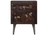 Vidaxl Comodino In Legno Massiccio Antico 40X30X50 Cm