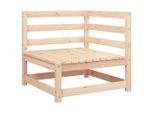 Divano Angolare Da Giardino 70X70X67 Cm In Legno Di Pino Massiccio