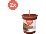 Bolsius - True Scents - Candela Votiva Rotonda - 53/45 - Legno Di Oud - Confezione Risparmio - 2 Pezzi