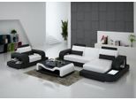 Divano In Pelle Divano Zona Giorno Angolo + Poltrona Set Design Divano Moderno Con Usb