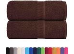 Vidaxl Asciugamani 2 Pezzi Frogn Brown 30X30 Cm 100% Cotone