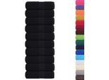 Vidaxl Asciugamani 10 Pezzi Frogn Nero 30X30 Cm 100% Cotone