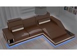 Divano Angolare Divano Zona Giorno +Usb Set Angolare In Pelle Tessuto Su Misura