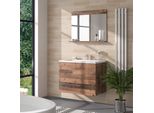 Vicco Specchio Da Bagno Izan, 80.1 X 62 Cm Con Ripiano, Oldstyle