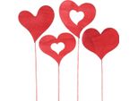 Romantici Tappi Di Fiori A Cuore In Legno Per Occasioni Speciali E Decorazioni, 24 Pezzi