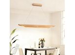 Zmh Luci A Sospensione Led Luce A Sospensione Legno Tavolo Da Pranzo Luce A Sospensione Design Moderno Sala Da Pranzo Lampada 90CM Dimmerabile Con Telecomando Lampada A Sospensione Per Sala Da Pranzo