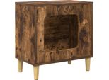 Vidaxl Casetta Per Gatti Rovere Affumicato 51 X 30 X 52 Cm Materiale A Base Di Legno