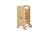 Moni Kinder Lernturm 4 In 1 Big Ben Rutsche Tafel Hochstuhl Uhranzeige Motorik Braun