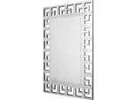 Specchio Da Bagno Grandiose - 120X70Cm - Rettangolare - Montaggio A Parete - Decorativo - Argento - Camera Da Letto E Soggiorno