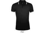 Sols 00577 | Polo Da Uomo Pasadena - Colore: Nero/Bianco - Taglia: Xxl