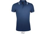Sols 00577 | Polo Da Uomo Pasadena - Colore: French Navy/Bianco - Taglia: Xxl