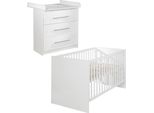 Roba Set Di Mobili 'Maren' 2 Pezzi - Letto 70X140 + Fasciatoio Stretto, In Bianco