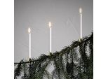 Uyuni Illuminazione Led Mini Candele A Bastoncino Clip Set Di 4 1,3 X 13,8 Cm Bianco