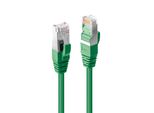 Lindy - Cavo Patch - Da RJ-45 (M) A RJ-45 (M) - 20,0M - 6,2 Mm - Sftp, Pimf - Cat 6 - Senza Alogeni, Senza Gancio - Verde (45
