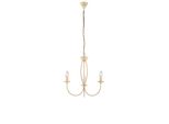 Botte - Lampadario In Ferro Laccato Avorio Con Decoraz. Effetto Decapè 3 Luci 110 - Ø45 - BL147-3-AV