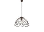 Pagoda Lampadario In Ferro Laccato Nero Con Dec. Effetto Ruggine Con Cavo Elettrico Regolabile 1 Luce 132 Ø45 BL298-S1-RG