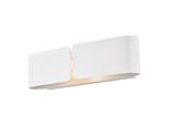 Hug Applique Con Diffusore Taglio Laser In Ferro Laccato Bianco 2 Luci .45 P.10 BL316-AP2-BCO