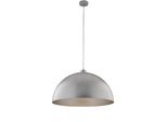 Marcus Sospensione D. 50 In Ferro Laccato Bianco Con Dec. Argento Antico Con Cavo Elettrico Regolabile 1 Luce 130 Ø50