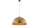 Marcus Sospensione D. 50 In Ferro Laccato Bianco Con Dec. Oro Antico Con Cavo Elettrico Regolabile 1 Luce 130 Ø50 BL289-1-DM50-ORO