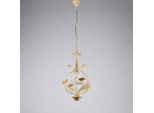 Cesto Lampadario In Ferro Laccato Avorio Decape 1 Luce 112 Ø33 BL274-1-AV