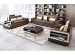 Set Di Divani 321 Posti Tavolino In Pelle Divano Moderno Divano Zona Giorno