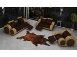 Divano Di Design Set 3/2/1 Posti Relax Divano Imbottito Set Tessile Nuovo