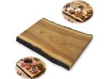 Tagliere Da Cucina Legno Di Ciliegio Con Corteccia Per Spuntini Servizio Taglio Decorativo Unico