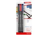 Penne Con Punta In Fibra Edding 1200 Assortite (Confezione Blister Da 3)
