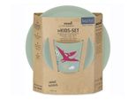 Koziol Geschirr-Set Connect Rex 3-Tlg., Teller, Schale, Becher, Kunststoff, Organic Green, 8340748