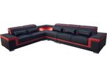 Divano Xxl Divano Angolare In Pelle Zona Living Suite Design Moderno Divano A L + Usb