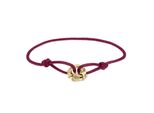 Armband Liebeskind Berlin "Schmuck Geschenk Nylonarmband Lora", Gelbgoldfarben, Rot, ArmbäNder, Damen, 21Cm, Edelstahl Nylon, Edelstahl, Nylon, Armband