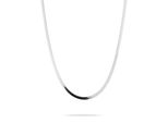 Kette Ohne AnhäNger Liebeskind Berlin "Schmuck Geschenk Edelstahl Halskette The Long Sleek", Silber (Edelstahlfarben), Halsketten, Damen, Edelstahl, L: 45 B: 3Mm, B:3Mm