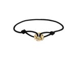 Armband Liebeskind Berlin "Schmuck Geschenk Nylonarmband Lora", Gelbgoldfarben, Schwarz, ArmbäNder, Damen, 21Cm, Edelstahl Nylon, Edelstahl, Nylon, Armband
